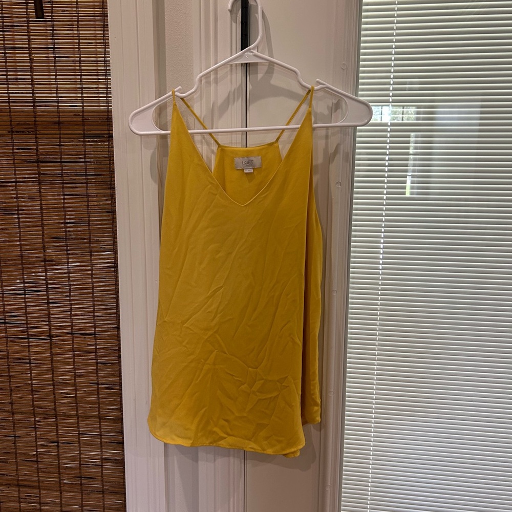 LOFT Yellow Spaghetti Strap Top